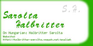 sarolta halbritter business card